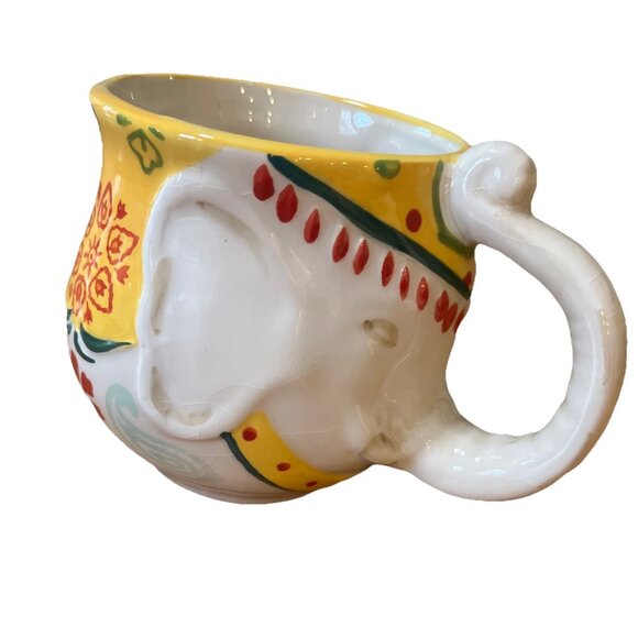 Unique Elephant Painted Coffee/tea/chocolate Mug/Cup Boho Circus - Picture 1 of 8